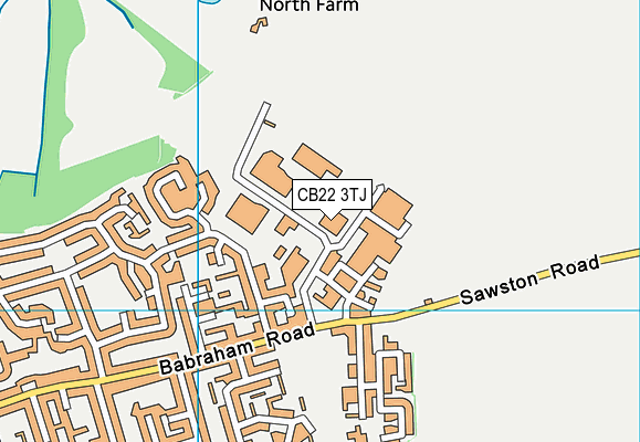 CB22 3TJ map - OS VectorMap District (Ordnance Survey) CB22 3TJ map - OS VectorMap District (Ordnance Survey)
