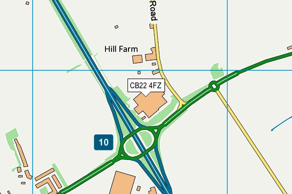 CB22 4FZ map - OS VectorMap District (Ordnance Survey) CB22 4FZ map - OS VectorMap District (Ordnance Survey)
