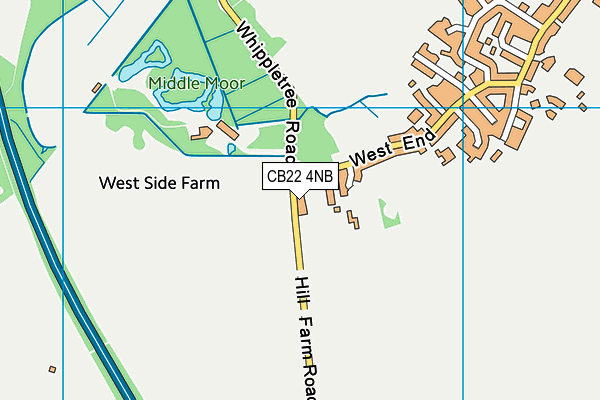 CB22 4NB map - OS VectorMap District (Ordnance Survey) CB22 4NB map - OS VectorMap District (Ordnance Survey)