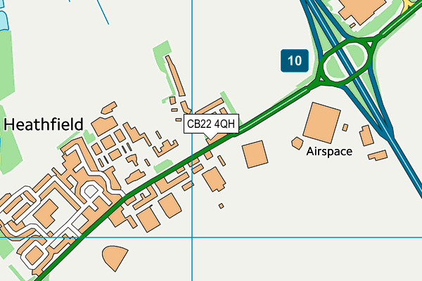CB22 4QH map - OS VectorMap District (Ordnance Survey) CB22 4QH map - OS VectorMap District (Ordnance Survey)