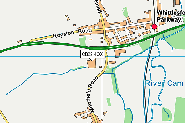 CB22 4QX map - OS VectorMap District (Ordnance Survey) CB22 4QX map - OS VectorMap District (Ordnance Survey)