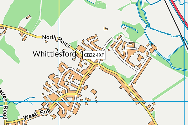 CB22 4XF map - OS VectorMap District (Ordnance Survey) CB22 4XF map - OS VectorMap District (Ordnance Survey)