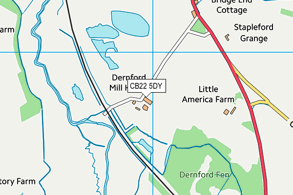 CB22 5DY map - OS VectorMap District (Ordnance Survey) CB22 5DY map - OS VectorMap District (Ordnance Survey)