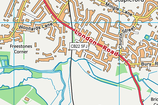 CB22 5FJ map - OS VectorMap District (Ordnance Survey) CB22 5FJ map - OS VectorMap District (Ordnance Survey)