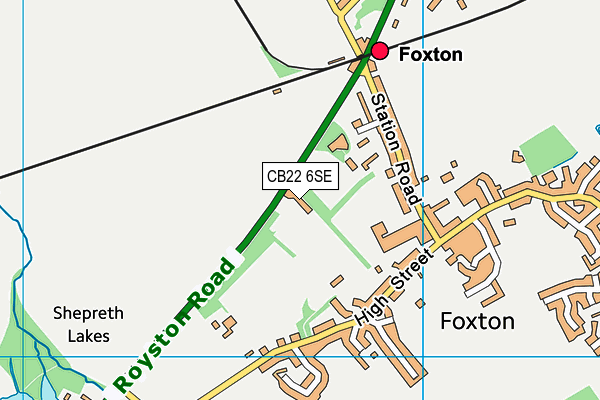 CB22 6SE map - OS VectorMap District (Ordnance Survey) CB22 6SE map - OS VectorMap District (Ordnance Survey)