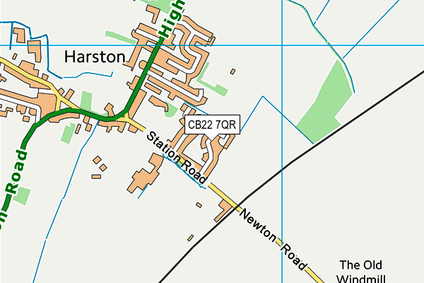 CB22 7QR map - OS VectorMap District (Ordnance Survey) CB22 7QR map - OS VectorMap District (Ordnance Survey)