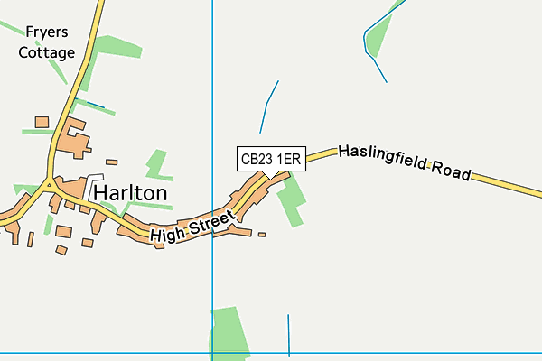 CB23 1ER map - OS VectorMap District (Ordnance Survey)