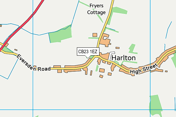 CB23 1EZ map - OS VectorMap District (Ordnance Survey) CB23 1EZ map - OS VectorMap District (Ordnance Survey)
