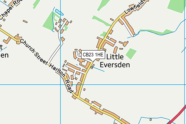CB23 1HE map - OS VectorMap District (Ordnance Survey) CB23 1HE map - OS VectorMap District (Ordnance Survey)