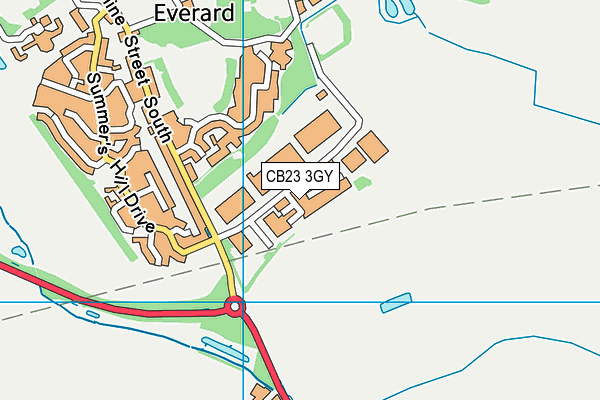CB23 3GY map - OS VectorMap District (Ordnance Survey) CB23 3GY map - OS VectorMap District (Ordnance Survey)