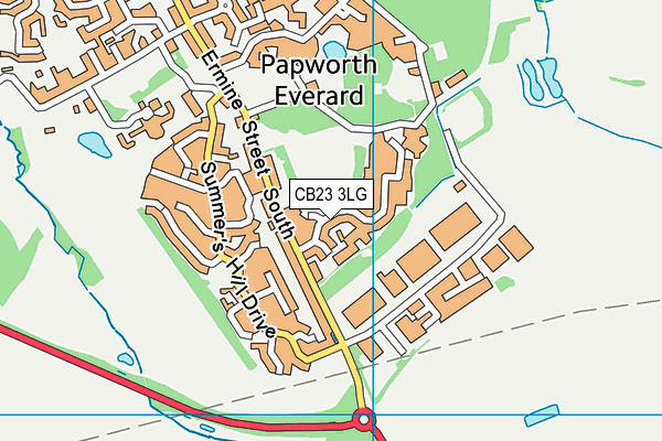 CB23 3LG map - OS VectorMap District (Ordnance Survey)