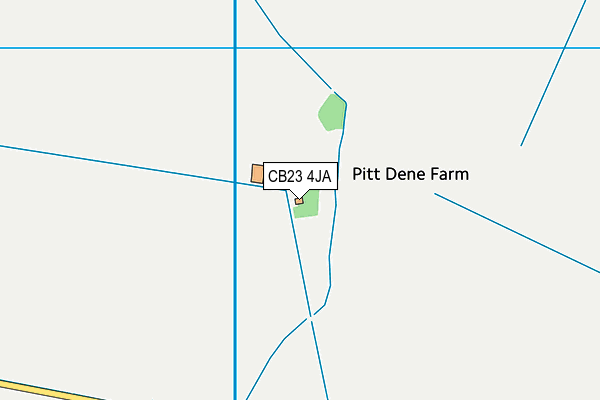 CB23 4JA map - OS VectorMap District (Ordnance Survey) CB23 4JA map - OS VectorMap District (Ordnance Survey)