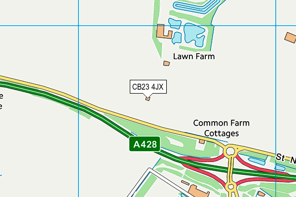CB23 4JX map - OS VectorMap District (Ordnance Survey) CB23 4JX map - OS VectorMap District (Ordnance Survey)