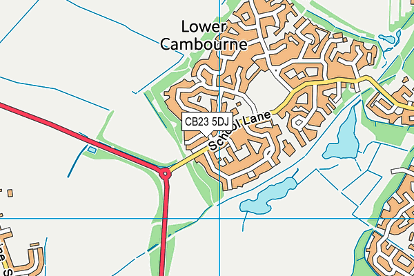 CB23 5DJ map - OS VectorMap District (Ordnance Survey) CB23 5DJ map - OS VectorMap District (Ordnance Survey)