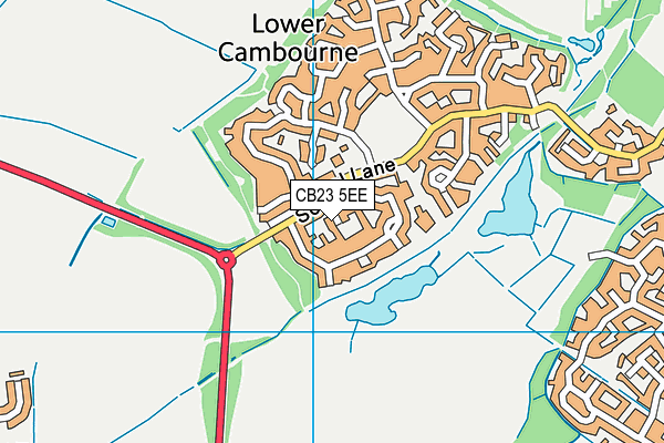 CB23 5EE map - OS VectorMap District (Ordnance Survey) CB23 5EE map - OS VectorMap District (Ordnance Survey)