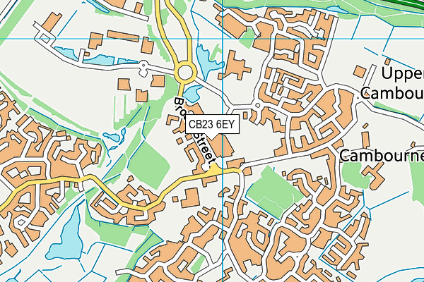 CB23 6EY map - OS VectorMap District (Ordnance Survey) CB23 6EY map - OS VectorMap District (Ordnance Survey)
