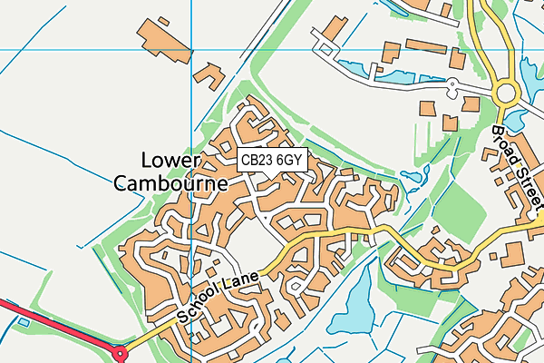 CB23 6GY map - OS VectorMap District (Ordnance Survey)