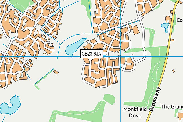 CB23 6JA map - OS VectorMap District (Ordnance Survey) CB23 6JA map - OS VectorMap District (Ordnance Survey)