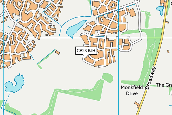 CB23 6JH map - OS VectorMap District (Ordnance Survey) CB23 6JH map - OS VectorMap District (Ordnance Survey)