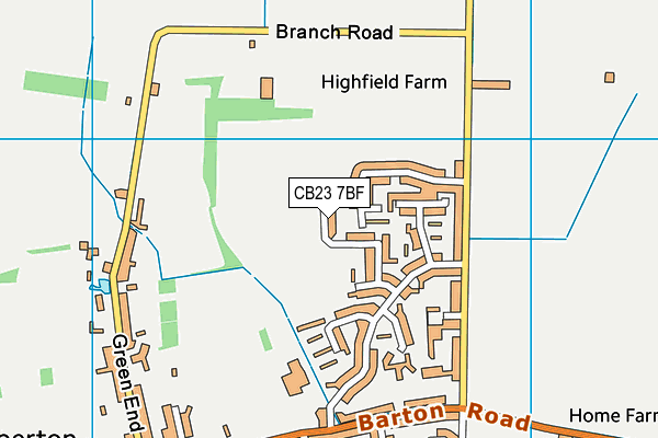 CB23 7BF map - OS VectorMap District (Ordnance Survey) CB23 7BF map - OS VectorMap District (Ordnance Survey)