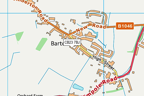 CB23 7BJ map - OS VectorMap District (Ordnance Survey) CB23 7BJ map - OS VectorMap District (Ordnance Survey)