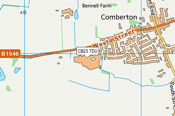 CB23 7DU map - OS VectorMap District (Ordnance Survey)