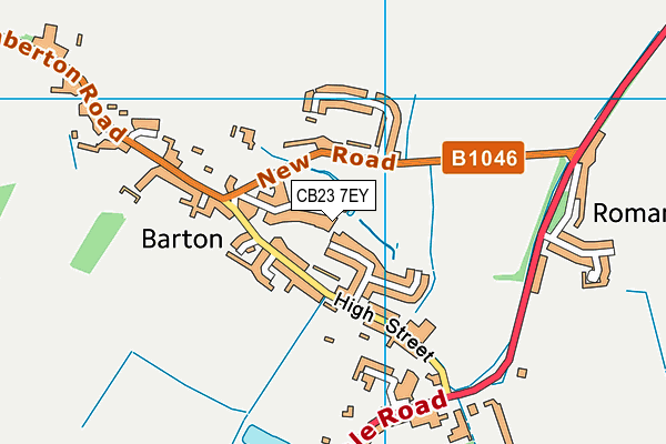 CB23 7EY map - OS VectorMap District (Ordnance Survey) CB23 7EY map - OS VectorMap District (Ordnance Survey)