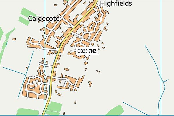 CB23 7NZ map - OS VectorMap District (Ordnance Survey) CB23 7NZ map - OS VectorMap District (Ordnance Survey)