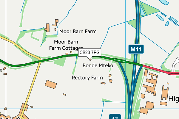 CB23 7PG map - OS VectorMap District (Ordnance Survey) CB23 7PG map - OS VectorMap District (Ordnance Survey)