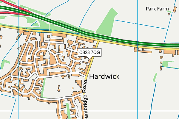 CB23 7QG map - OS VectorMap District (Ordnance Survey) CB23 7QG map - OS VectorMap District (Ordnance Survey)