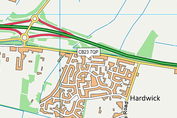 CB23 7QP map - OS VectorMap District (Ordnance Survey) CB23 7QP map - OS VectorMap District (Ordnance Survey)