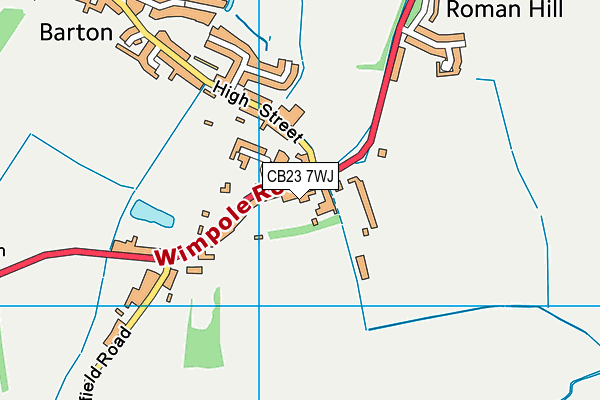 CB23 7WJ map - OS VectorMap District (Ordnance Survey) CB23 7WJ map - OS VectorMap District (Ordnance Survey)