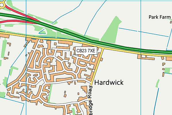 CB23 7XE map - OS VectorMap District (Ordnance Survey) CB23 7XE map - OS VectorMap District (Ordnance Survey)