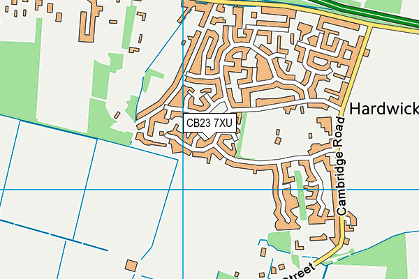 CB23 7XU map - OS VectorMap District (Ordnance Survey) CB23 7XU map - OS VectorMap District (Ordnance Survey)