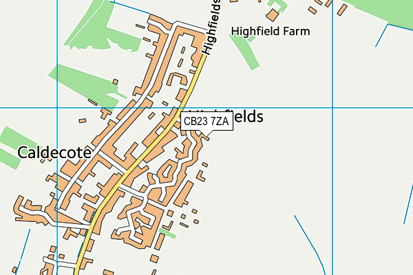 CB23 7ZA map - OS VectorMap District (Ordnance Survey) CB23 7ZA map - OS VectorMap District (Ordnance Survey)