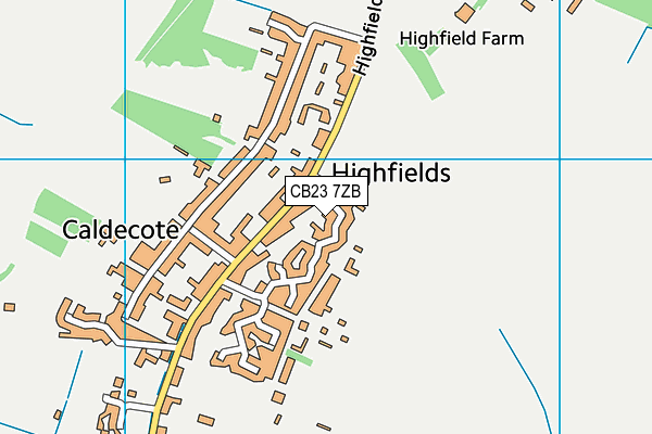 CB23 7ZB map - OS VectorMap District (Ordnance Survey) CB23 7ZB map - OS VectorMap District (Ordnance Survey)