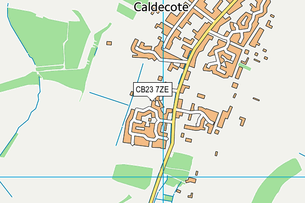 CB23 7ZE map - OS VectorMap District (Ordnance Survey) CB23 7ZE map - OS VectorMap District (Ordnance Survey)