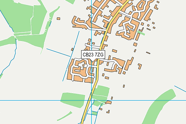 CB23 7ZG map - OS VectorMap District (Ordnance Survey) CB23 7ZG map - OS VectorMap District (Ordnance Survey)