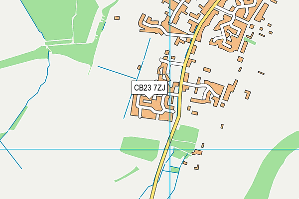 CB23 7ZJ map - OS VectorMap District (Ordnance Survey) CB23 7ZJ map - OS VectorMap District (Ordnance Survey)