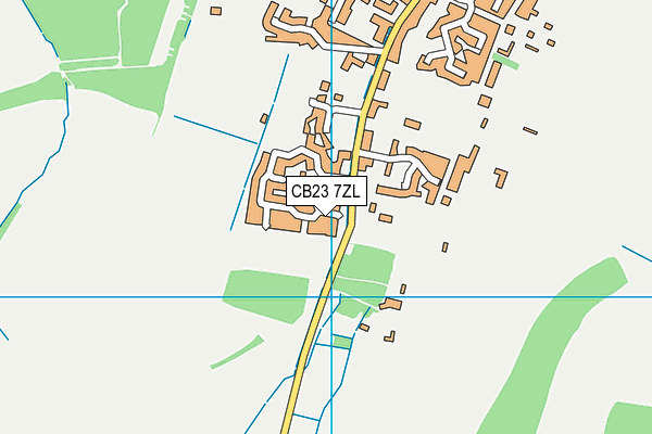CB23 7ZL map - OS VectorMap District (Ordnance Survey) CB23 7ZL map - OS VectorMap District (Ordnance Survey)