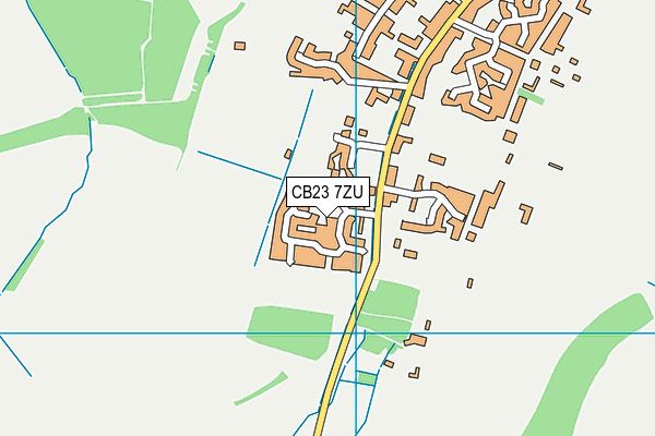 CB23 7ZU map - OS VectorMap District (Ordnance Survey) CB23 7ZU map - OS VectorMap District (Ordnance Survey)