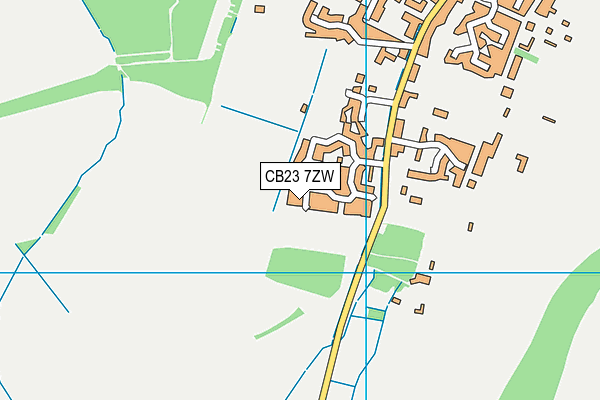 CB23 7ZW map - OS VectorMap District (Ordnance Survey) CB23 7ZW map - OS VectorMap District (Ordnance Survey)