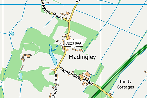 CB23 8AA map - OS VectorMap District (Ordnance Survey) CB23 8AA map - OS VectorMap District (Ordnance Survey)