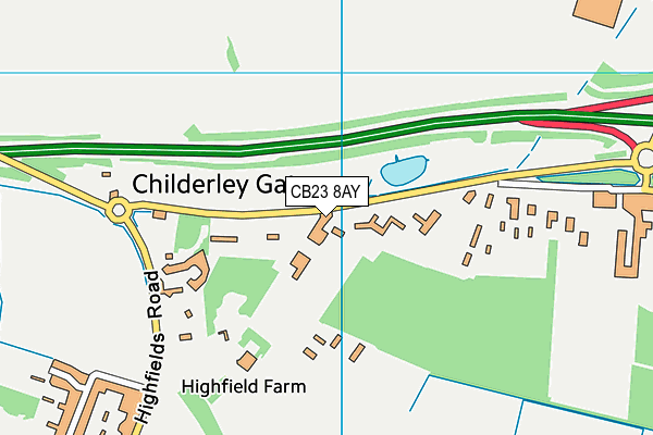 CB23 8AY map - OS VectorMap District (Ordnance Survey) CB23 8AY map - OS VectorMap District (Ordnance Survey)