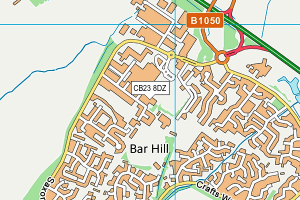 CB23 8DZ map - OS VectorMap District (Ordnance Survey) CB23 8DZ map - OS VectorMap District (Ordnance Survey)
