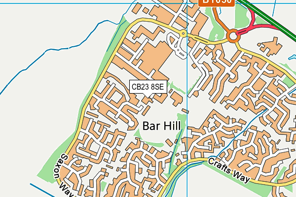 CB23 8SE map - OS VectorMap District (Ordnance Survey) CB23 8SE map - OS VectorMap District (Ordnance Survey)