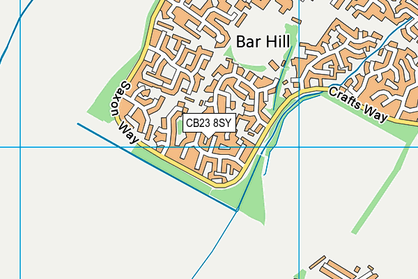 CB23 8SY map - OS VectorMap District (Ordnance Survey) CB23 8SY map - OS VectorMap District (Ordnance Survey)