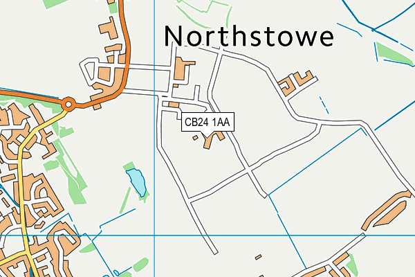 CB24 1AA map - OS VectorMap District (Ordnance Survey)