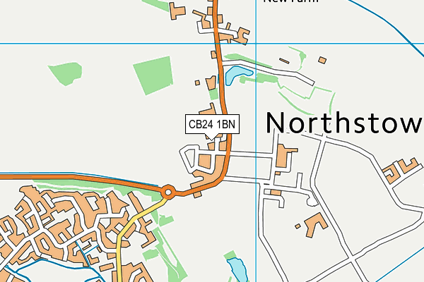 CB24 1BN map - OS VectorMap District (Ordnance Survey) CB24 1BN map - OS VectorMap District (Ordnance Survey)