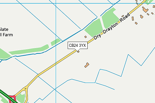 CB24 3YX map - OS VectorMap District (Ordnance Survey) CB24 3YX map - OS VectorMap District (Ordnance Survey)